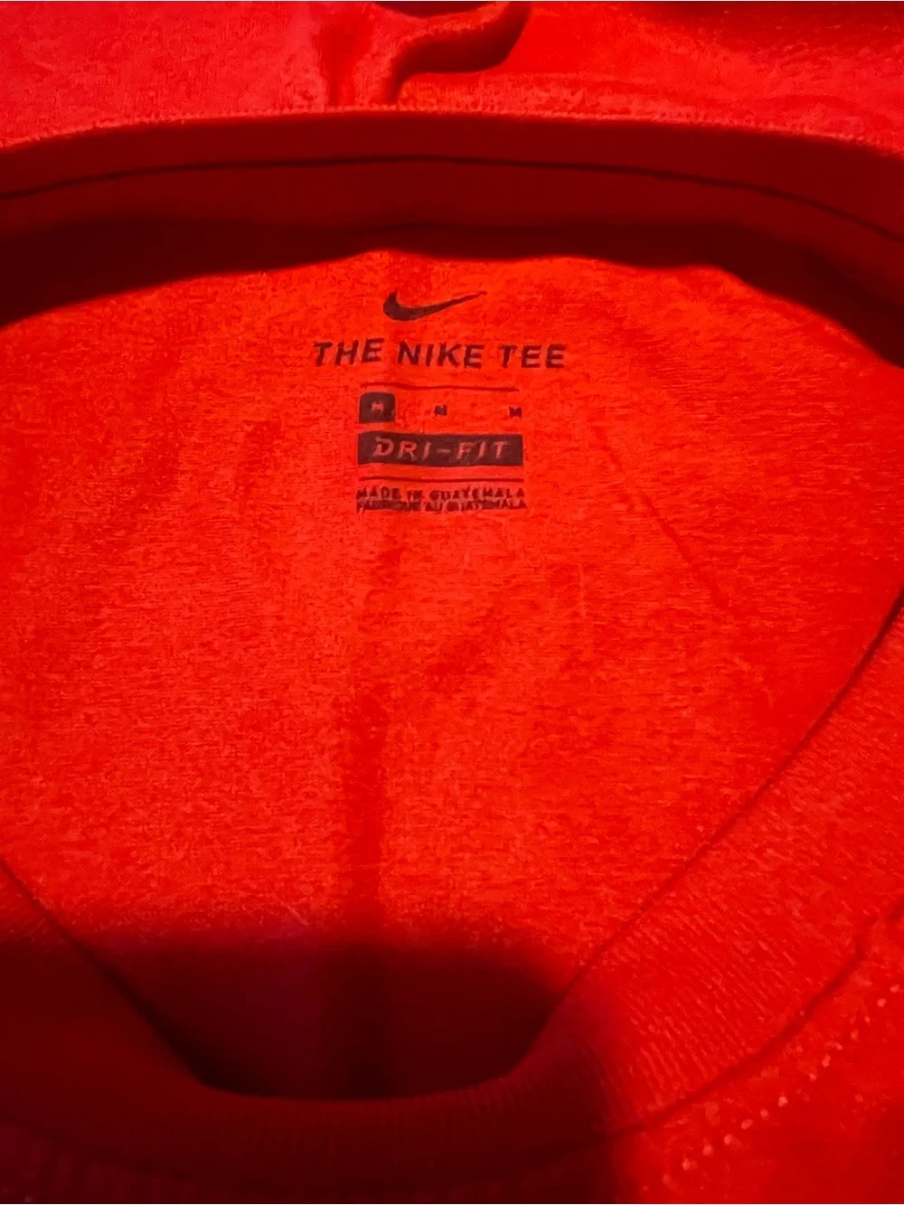 Nike women’s dri-fit tee, red, medium (older version)